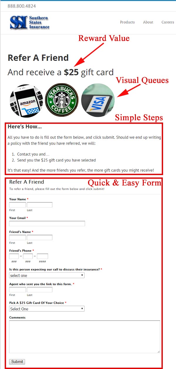 Effective Customer Referral Program Landing Page